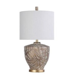 Stylecraft Home Collection Lalita Table Lamp Empire Shade Gold Metal Base NWT
